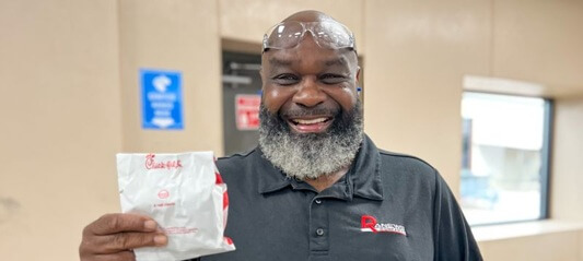 Ranew's employees at a monthly appreciation day event