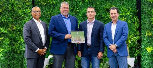 Ranew's team with the John Deere Achieving Excellence award